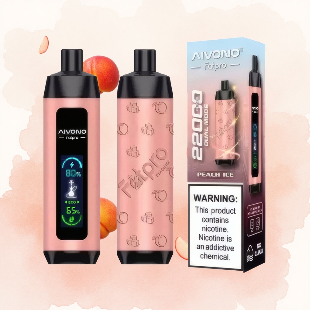 Бресква лед Aivono Aim Fatpro 22000 Пуфова 28ml Течност 600mAh Пунљива батерија