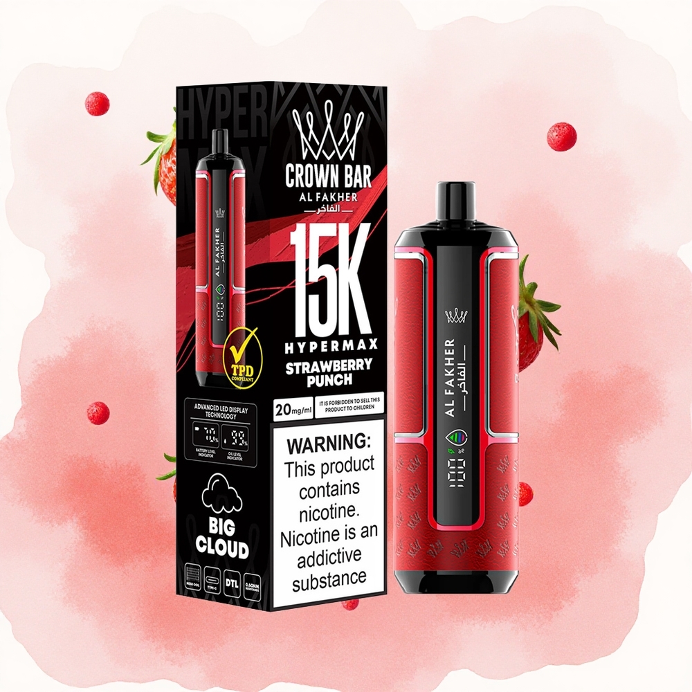 Јагода Панч Al Fakher Crown Bar 15K 22ml Течност 600mAh Батерија
