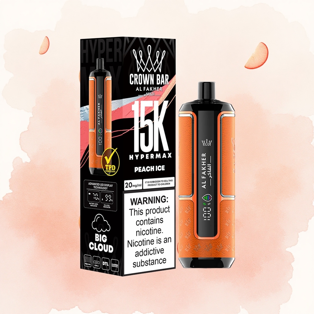 Пеацх Ице Al Fakher Crown Bar 15K Hypermax 22ml 600mAh