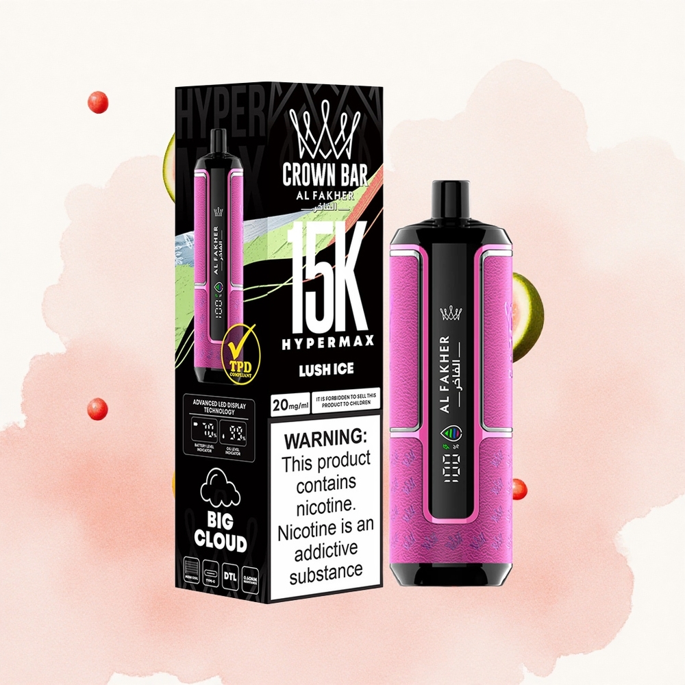 Al Fakher Leda Led (Luch Ice) Krunska Serija 15K Dizpozabil vejp komplet – 22мл Е-течност, 600mAh батерија