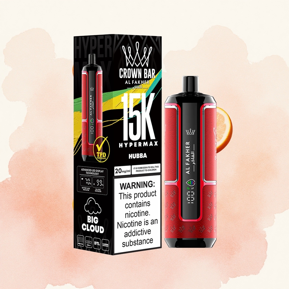 Pomoćna Kombinacija Al Fakher Crown Bar 15K Hypermax Батерија 600mAh Капацитет е-течности 22 мл