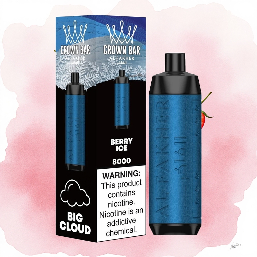 Bobi Led Al Fakher Crown Bar 8000 Kristal Jednokratna Vape са 18мл Е-течност и 600mAh батерија