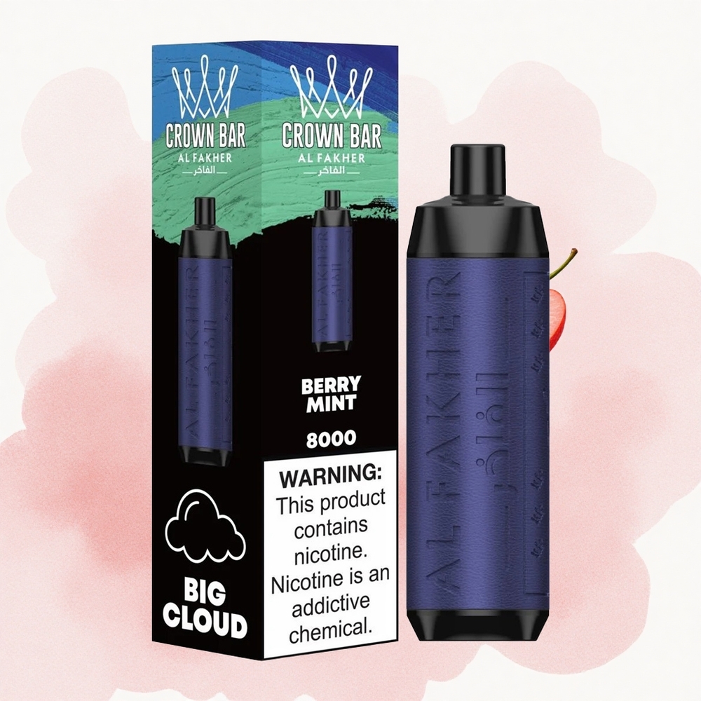 Bobi Nana Al Fakher Crown Bar 8000 Kristal Jednokratna Vape са 18мл Е-течност и 8000 Pufova