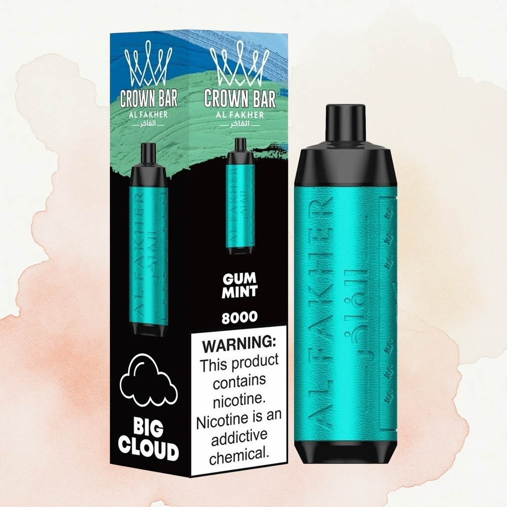 Menta Žvakaća Al Fakher Crown Bar 8000 Pufova 18мл Е-течност