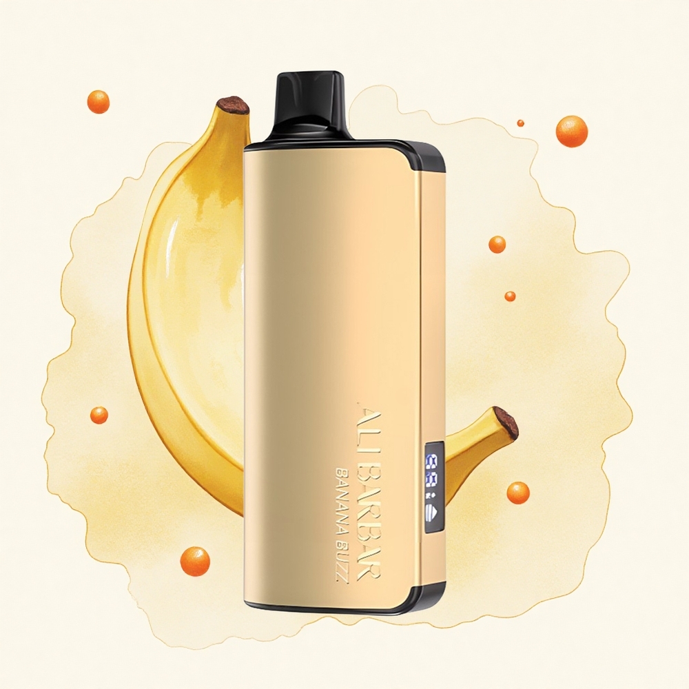 Banana Buzz Alibarbar Ingot 9000 Puffova 22мл Е-течност 2350mAh батерија