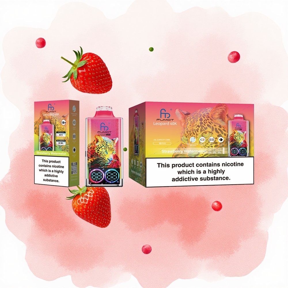Јагода Лубеница Fumot Leopard 40K Puffs 700mAh Батерија Дуал Месх Цоил