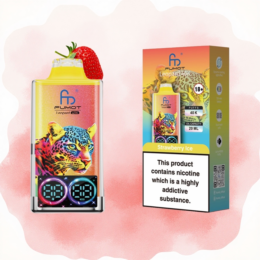 Jagoda Led Fumot Leopard 40K Puffs 700mAh батерија Дуал Месх Цоил