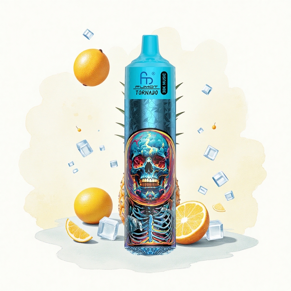 Ananas Led Displej Fumot RandM Tornado 30000 Pufova 30mL