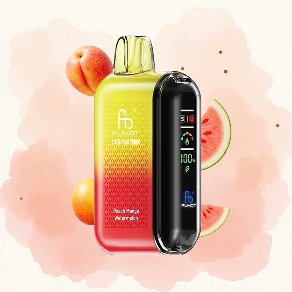 Breskva Mango Lubenica Fumot Tornado 20000 Pufova Дуал Месх Цоил 20мл Е-течност Капацитет