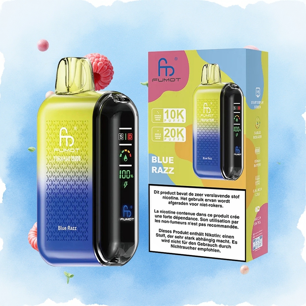 Плава малина Fumot Tornado 20000 Пуфова 20ml Капацитет