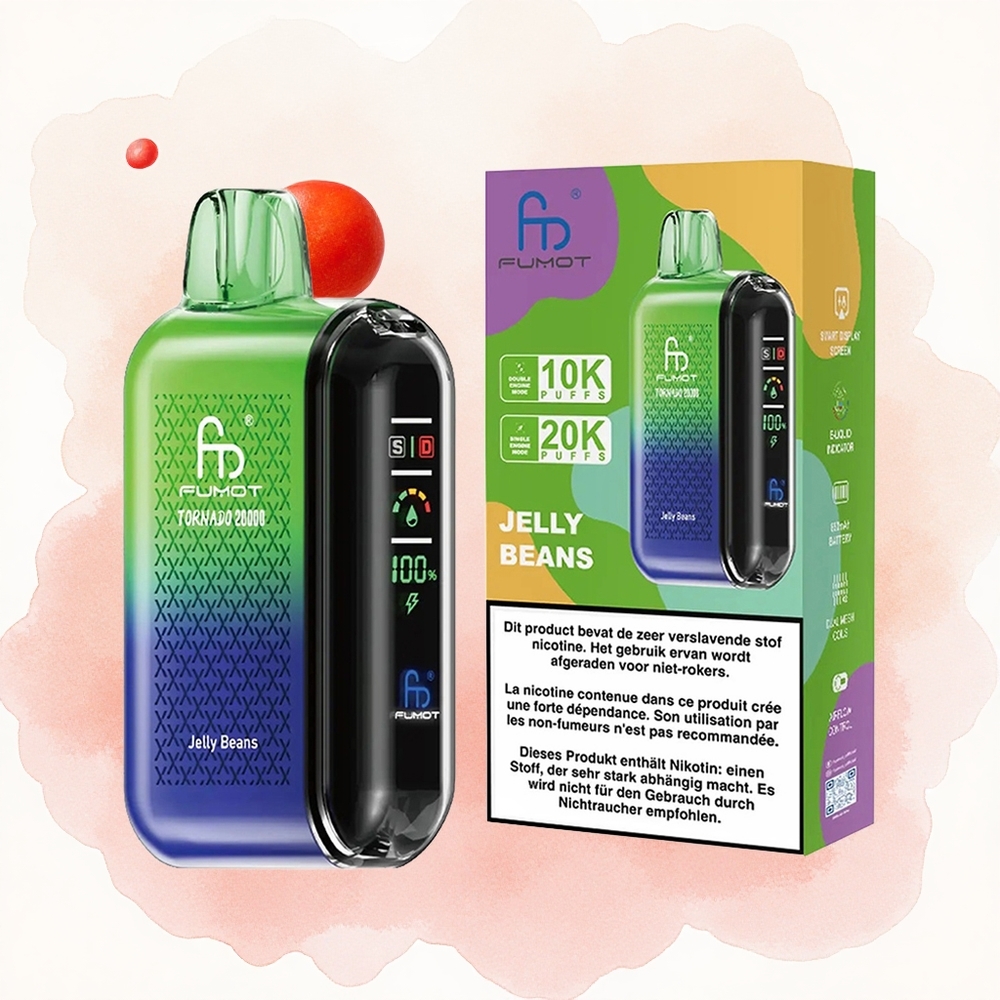 Jagoda-Vanila Fumot Tornado 20000 Pufova Дуал Месх Цоил Смарт Дисплаи