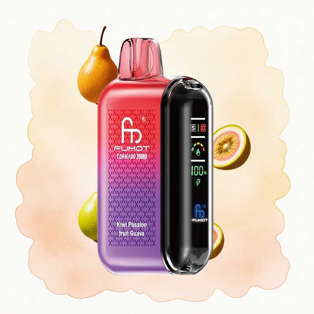 Kivi Pasija Guava Fumot Tornado 20000 Pufova 20мл капацитета Е-течности