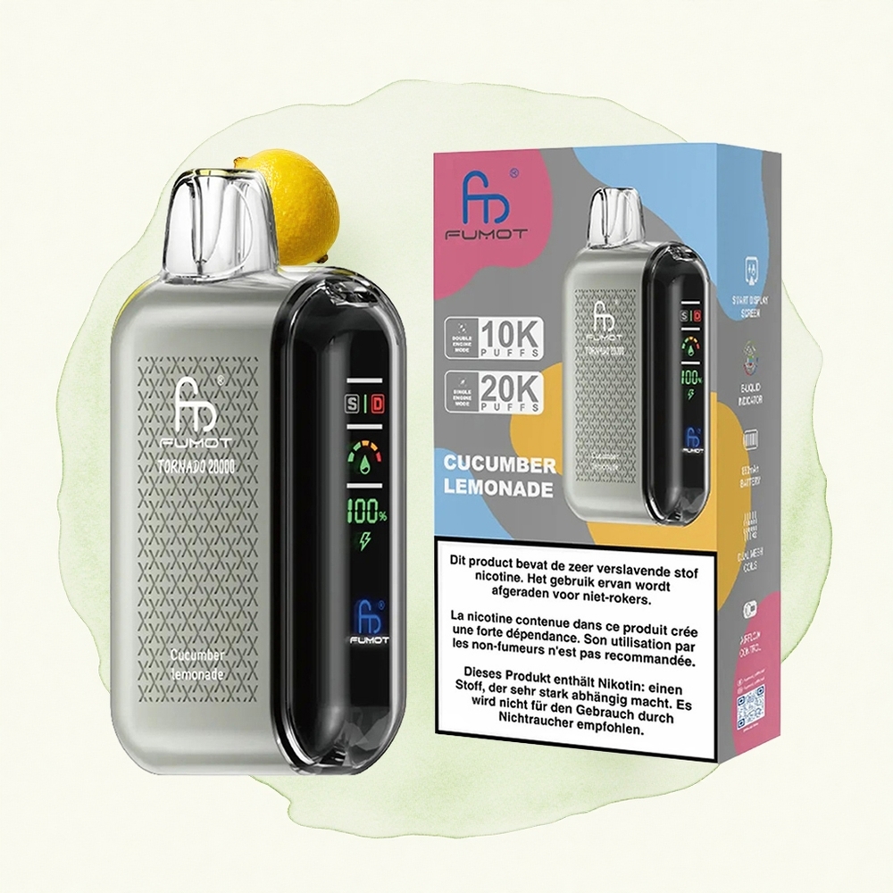 Krastavac Limunada Fumot Tornado 20000 Pufova 20мл Е-течност