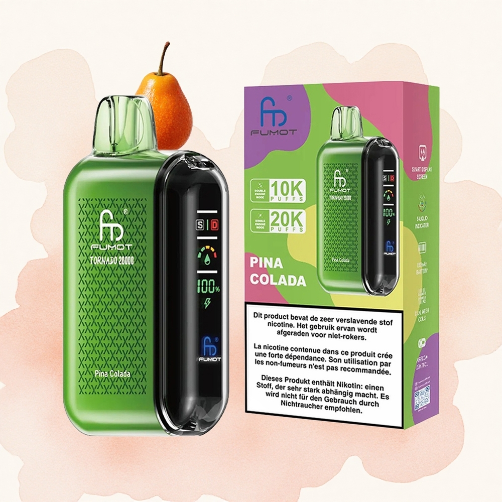 Pina Kolada Fumot Tornado 20000 Pufova 20ml Kapacitet 850mAh батерија
