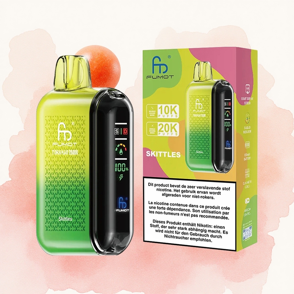 Skittles Fumot Tornado 20000 Pufova 20мл Е-течност Капацитет