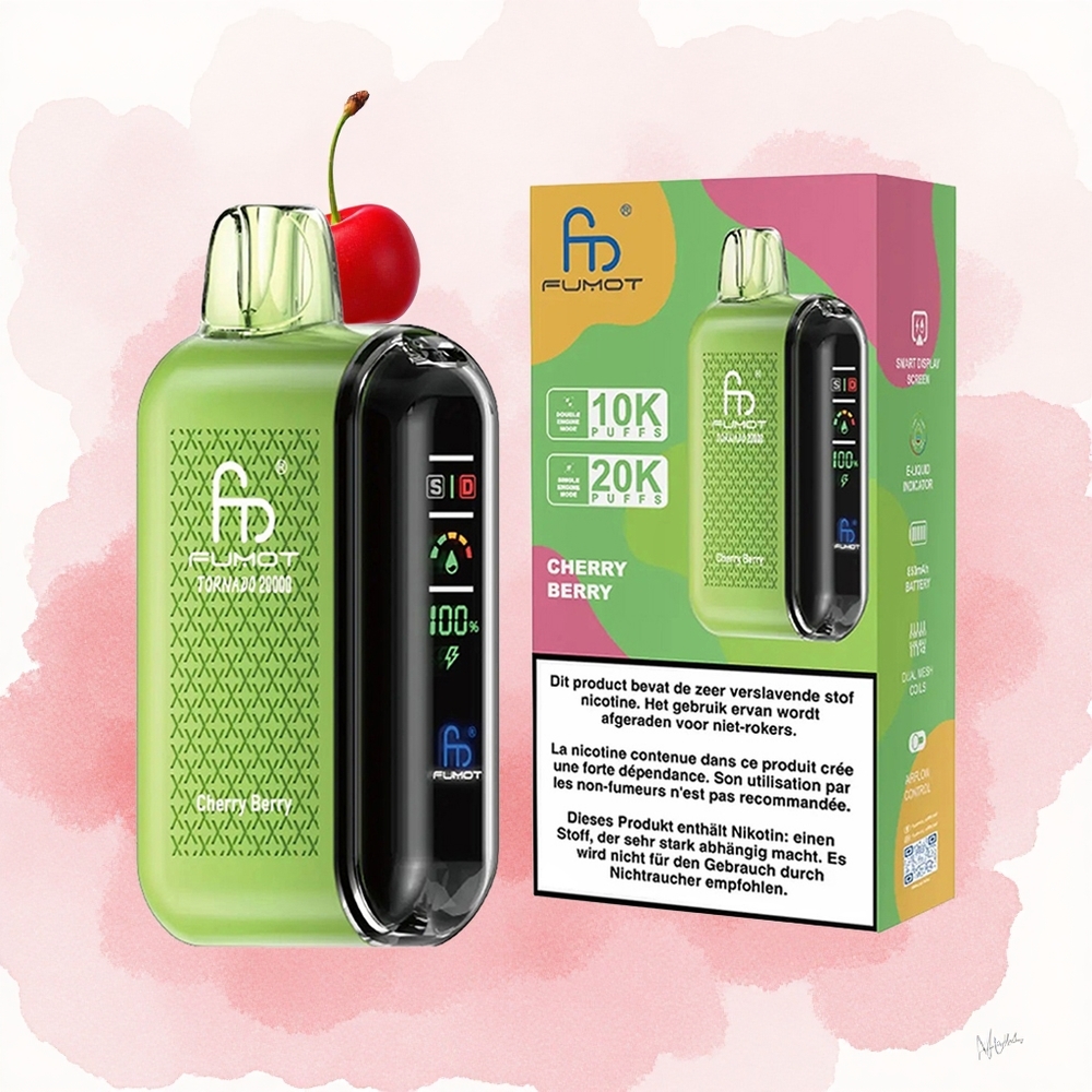 Trešnja-Bobi Fumot Tornado 20000 Pufova Дуал Месх Цоил Смарт Дисплаи