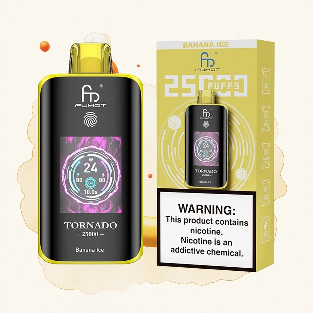 Banana Ledj Fumot Tornado 25000 Puffova HD Ekran 700mAh батерија