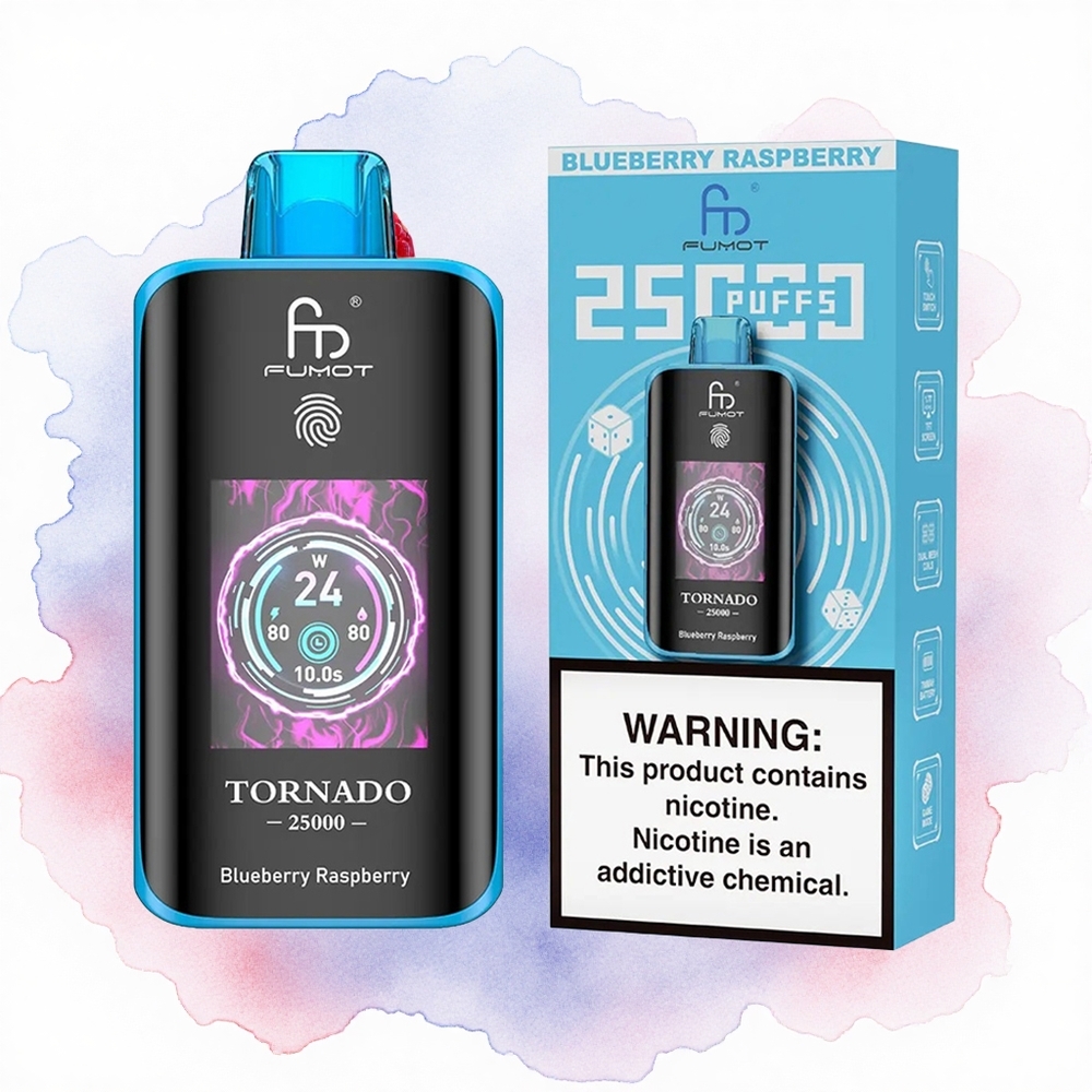 Borovnica Malina Fumot Tornado 25000 Pufova 20ml Pre-filled E-liquid HD Ekran