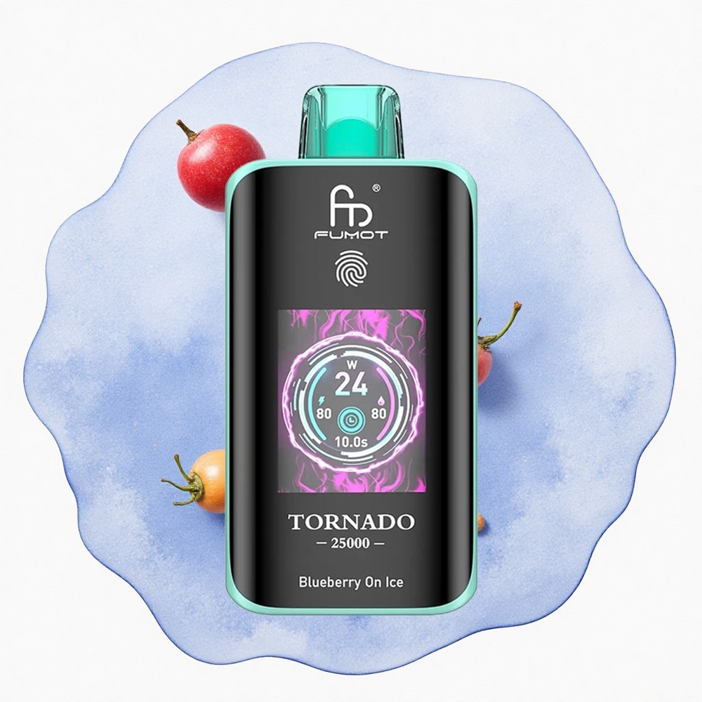 Borovnica na ledu Fumot Tornado 25000 Pufova HD Ekran 20ml Pre-filovan tečnost