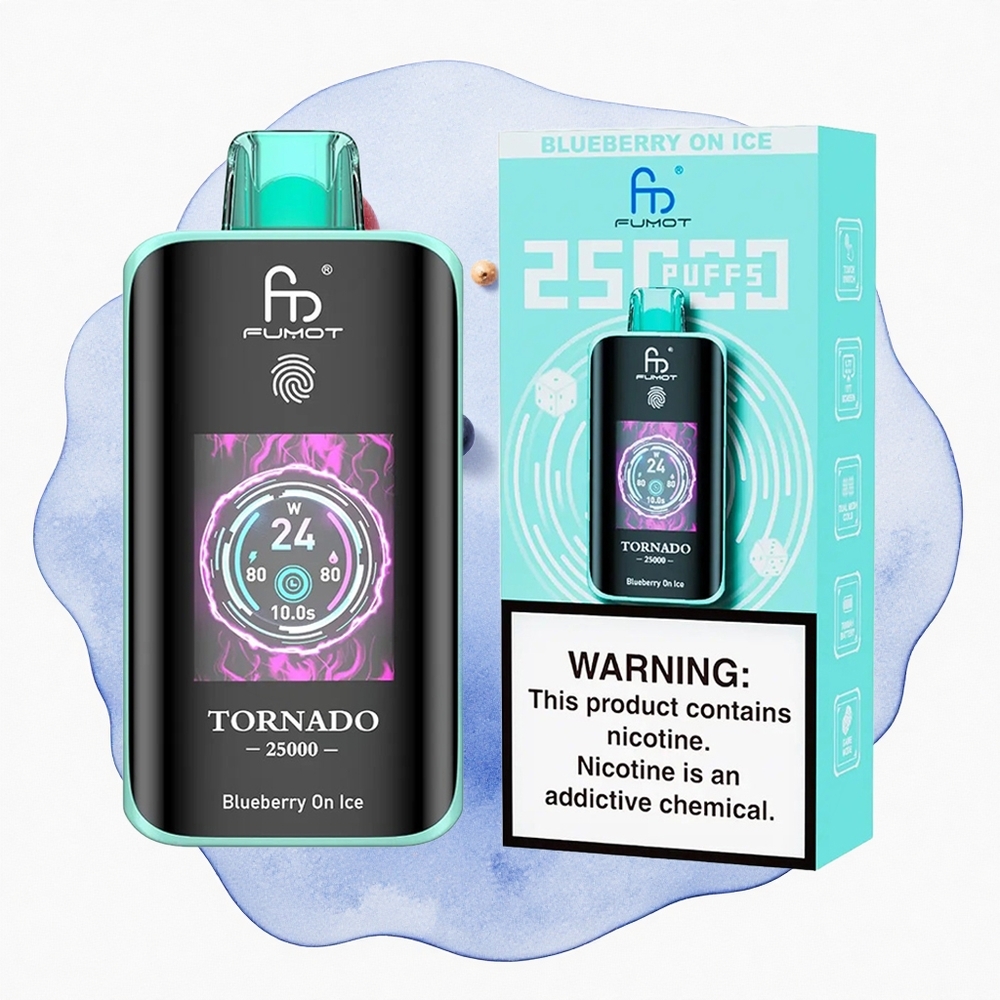 Borovnica na ledu Fumot Tornado 25000 Pufova HD Ekran 20ml Pre-filovan tečnost