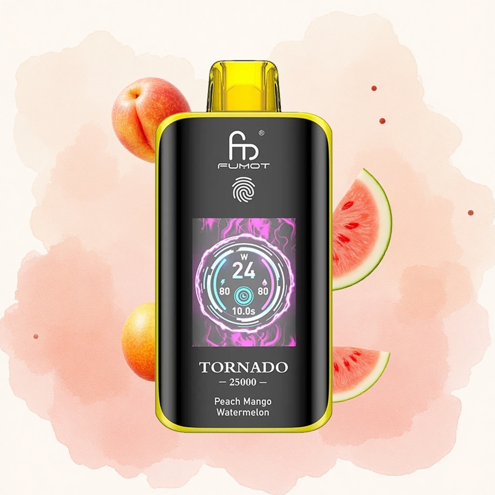 Breskva Mango Lubenica Fumot Tornado 25000 Pufova HD Ekran 700mAh батерија