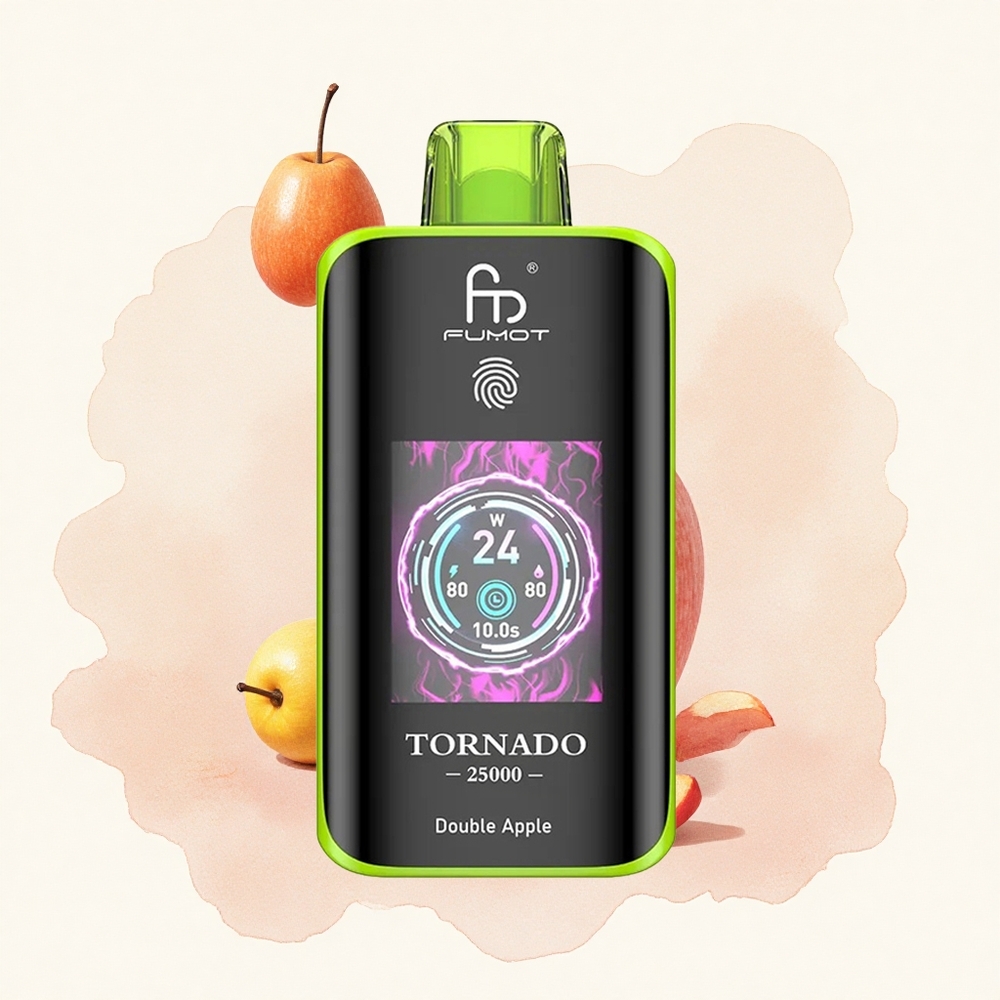 Dvostruka Jabuka Fumot Tornado 25000 Pufova HD Ekran 20ml Pre-filovan Tekućina