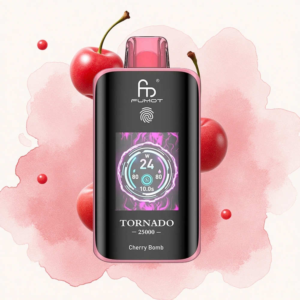 Вишња Бомба Fumot Tornado 25000 пуфова 20ml предунут течност 700mAh батерија