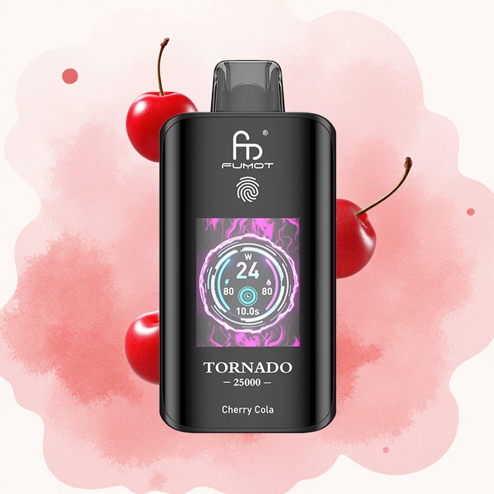 Вишња Кола Fumot Tornado 25000 Пуфова 20ml Предунутре Е-течност 700mAh Пунљивa Батерија