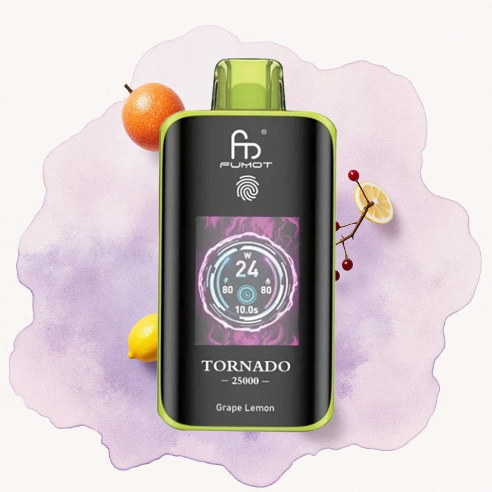 Grozd Limun Fumot Tornado 25000 Pufova HD Ekran 20ml Pre-punjen E-tečnost
