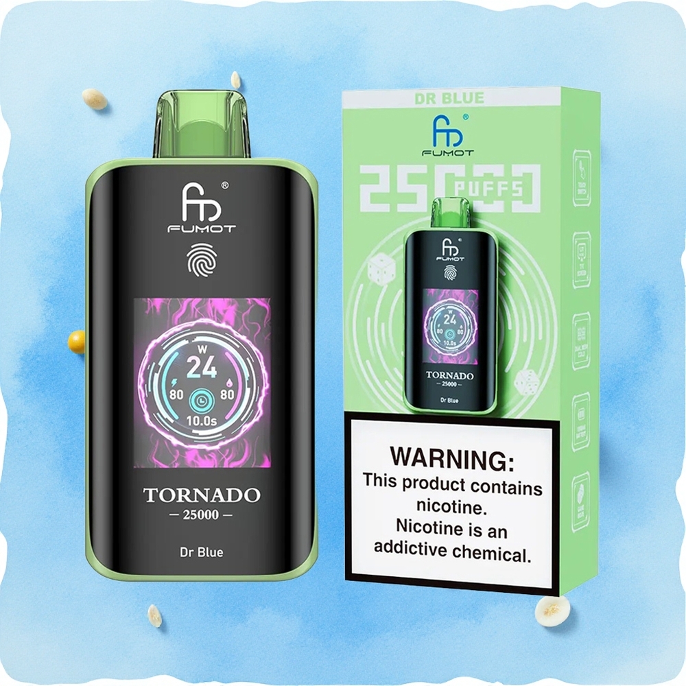 Plava Fumot Tornado 25000 Pufova HD Ekran 700mAh батерија
