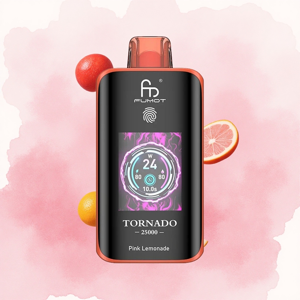 Roze Limunada Fumot Tornado 25000 Pufova са HD Ekranom и 700mAh батерија