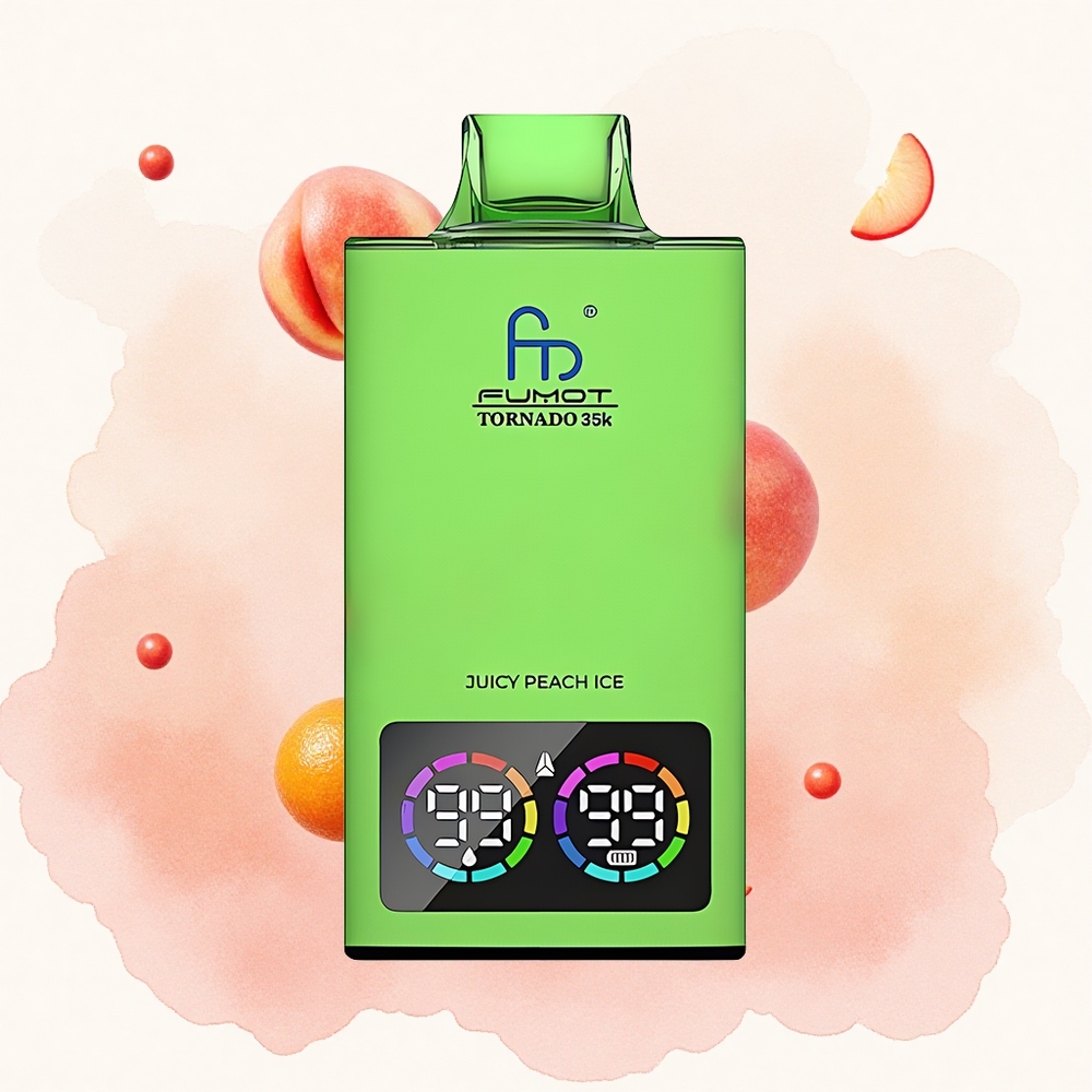 Breskva Led Fumot Tornado 35000 Dvostruka Mrežasta Zavojnica и Пуњење преко УСБ-Ц