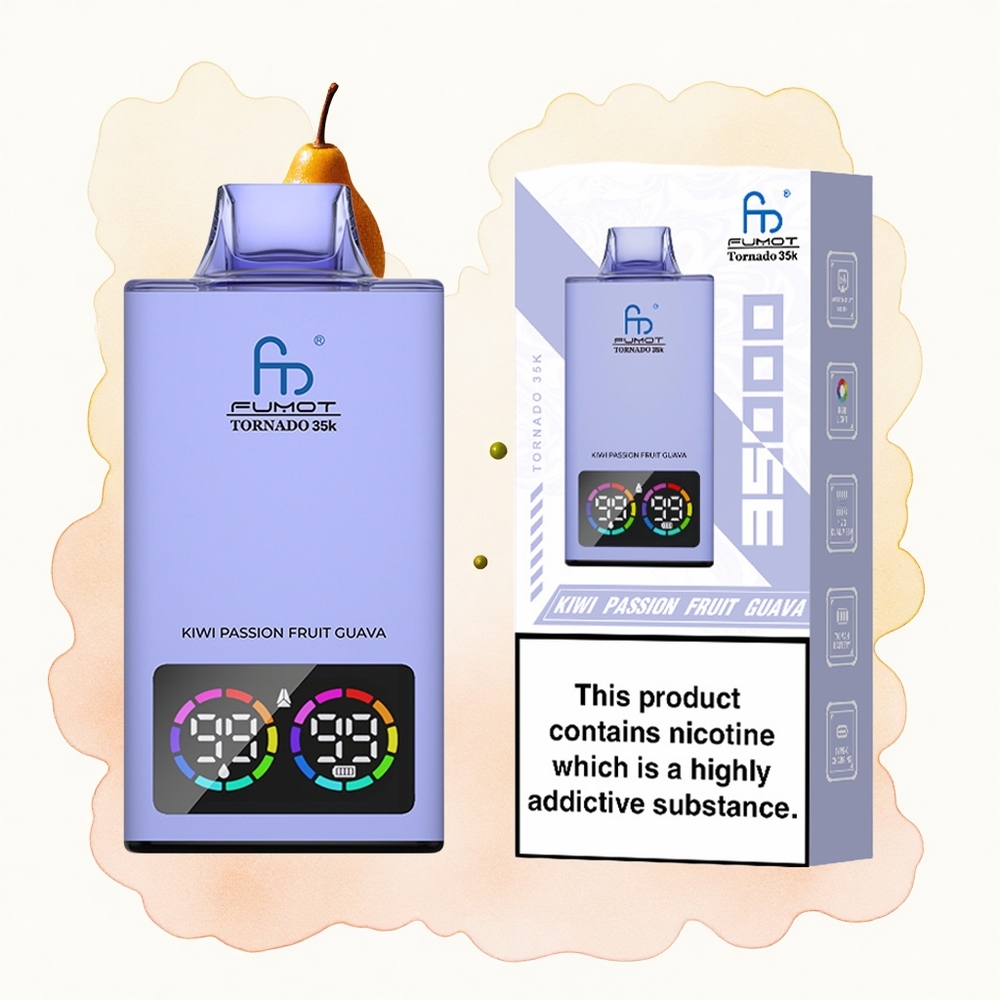 Kivi Pasija Guava Fumot Tornado 35000 Дуал Месх Цоил 15мл Е-течност