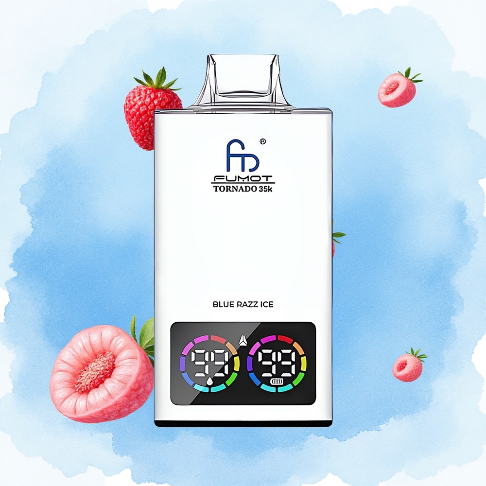 Plava Malina Led Fumot Tornado 35000 Pufova Dvojna Mrežasta Zavojnica Пуњење преко УСБ-Ц