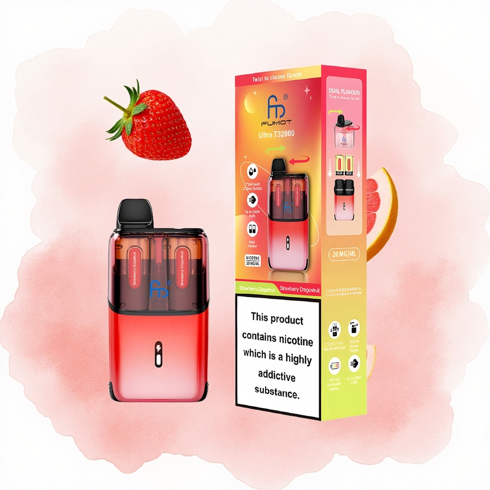 Јагода Грејпфрут Јагода Змајвоће Fumot Ultra T32000 32000 удисаја Напредна Мрешна Завојница