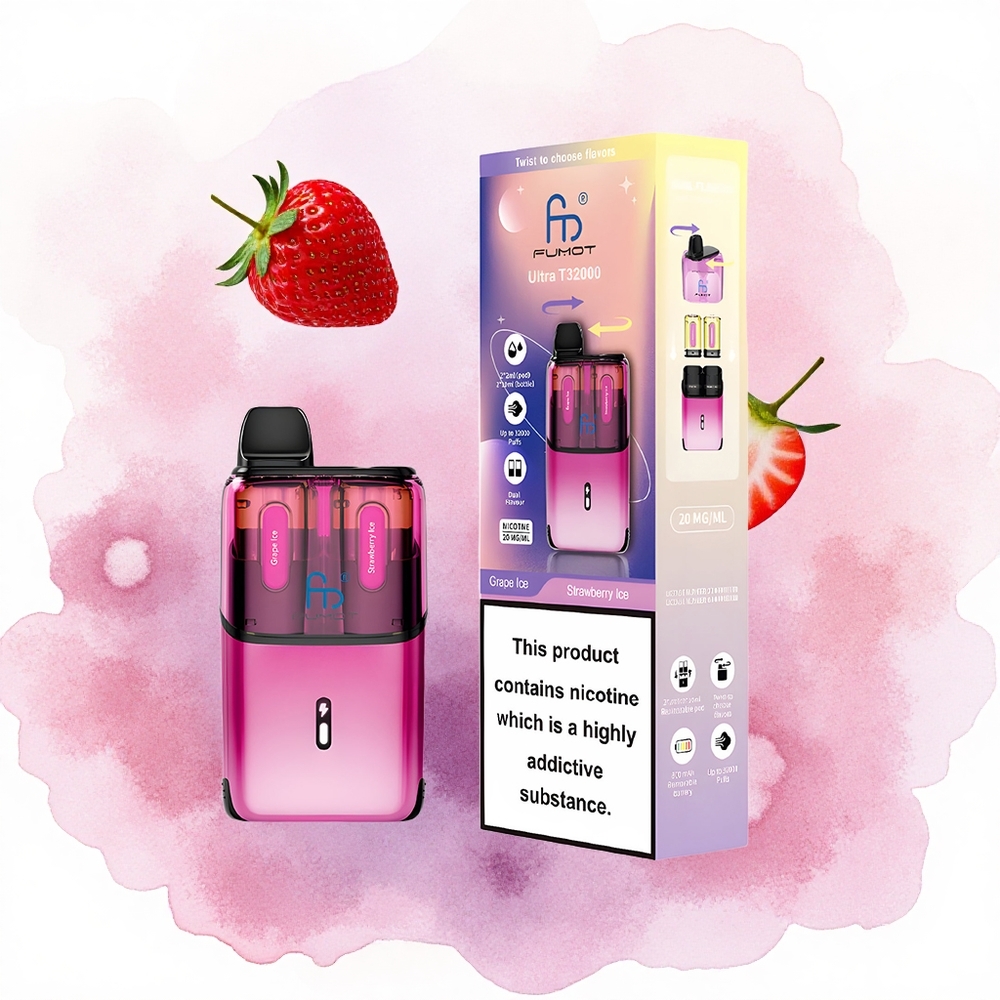 Grozđe Led - Jagoda Led Fumot Ultra T32000 Do 32000 Pufova 800mAh батерија