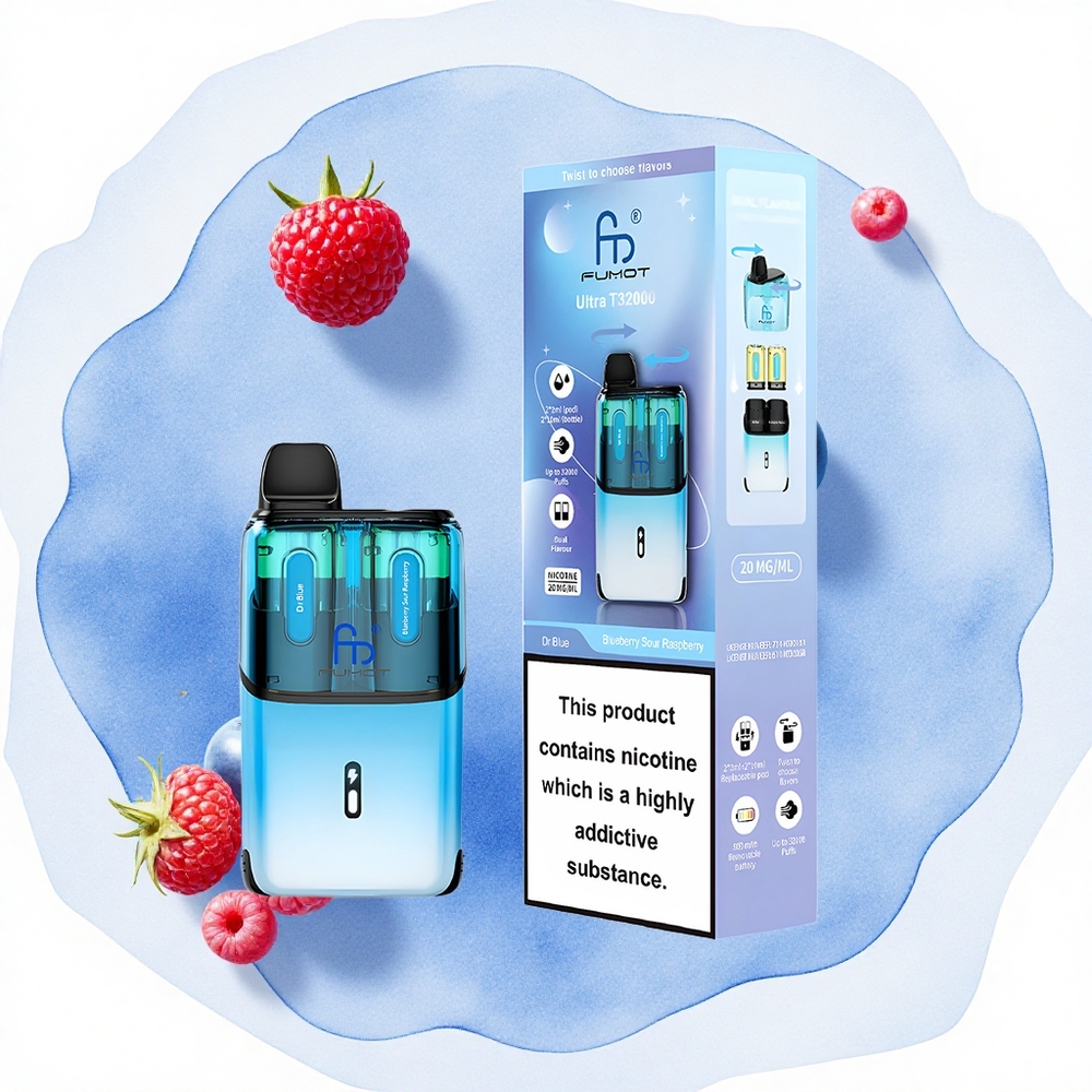 Plava Borovnica-Kisela Malina Fumot Ultra T32000 Do 32000 Pufova Napredna Mrežasta Zavojnica