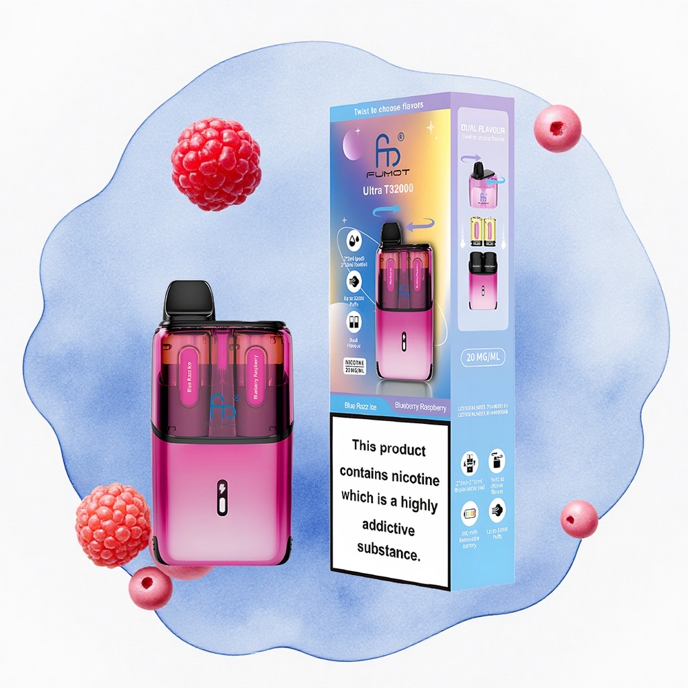 Plava Malina Led Fumot Ultra T32000 32.000 Pufova 800mAh батерија