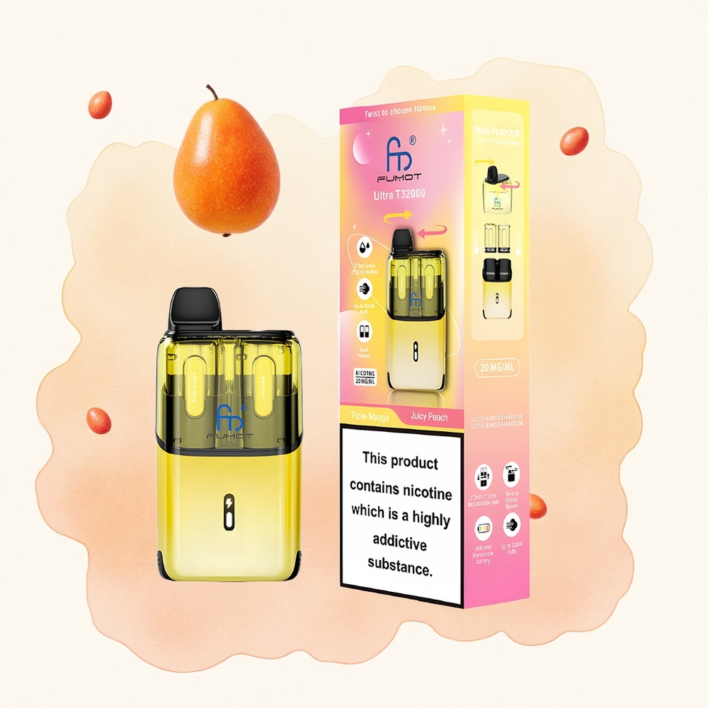 Trosto Mango - Sočna Breskva Fumot Ultra T32000 Do 32000 Pufova Napredna Mrežasta Zavojnica